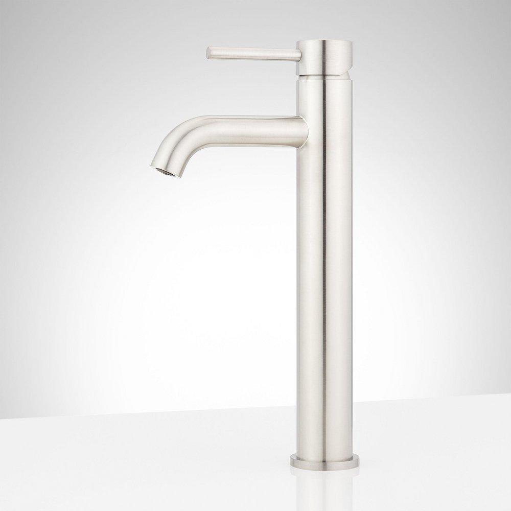 Signature Hardware Polished Nickel Single Handle Vessel Filler Bathroom Sink Faucet 