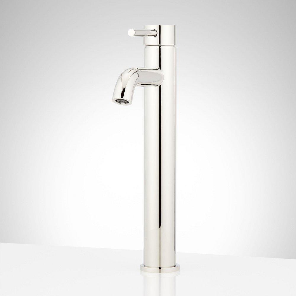 Signature Hardware Polished Nickel Single Handle Vessel Filler Bathroom Sink Faucet 