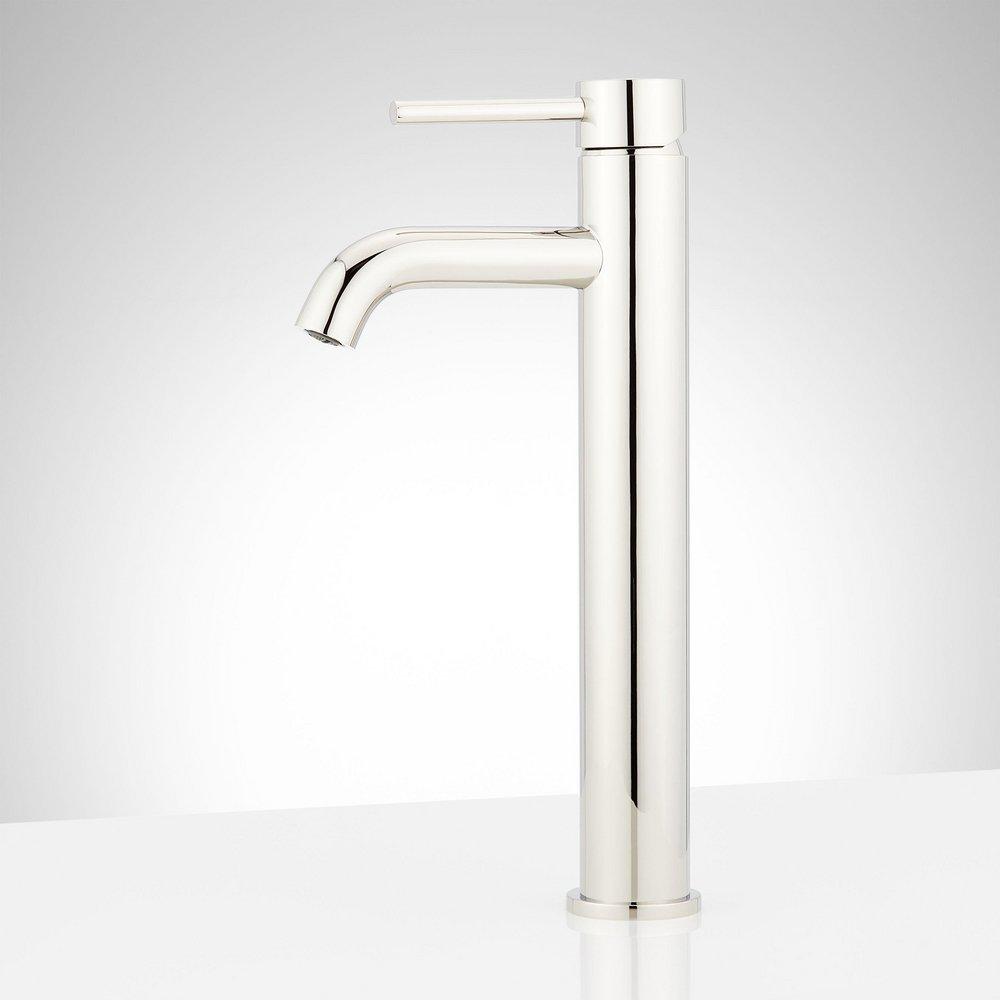 Signature Hardware Polished Nickel Single Handle Vessel Filler Bathroom Sink Faucet 