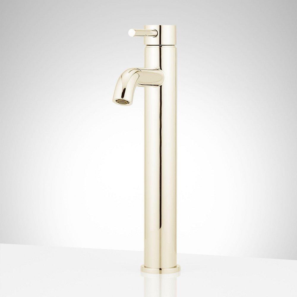 Signature Hardware Polished Nickel Single Handle Vessel Filler Bathroom Sink Faucet 
