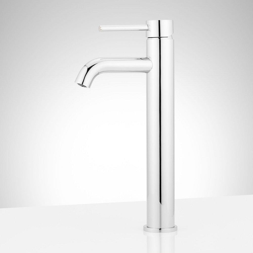 Signature Hardware Polished Nickel Single Handle Vessel Filler Bathroom Sink Faucet 