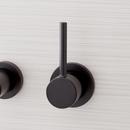 Single Handle Wall Mount Bathroom Sink Faucet in Matte Black 