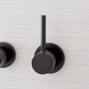 Single Handle Wall Mount Bathroom Sink Faucet in Matte Black 