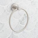 Signature Hardware Brushed Nickel Round Closed Towel Ring 