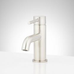 Single Handle Monoblock Bathroom Sink Faucet in Brushed Nickel