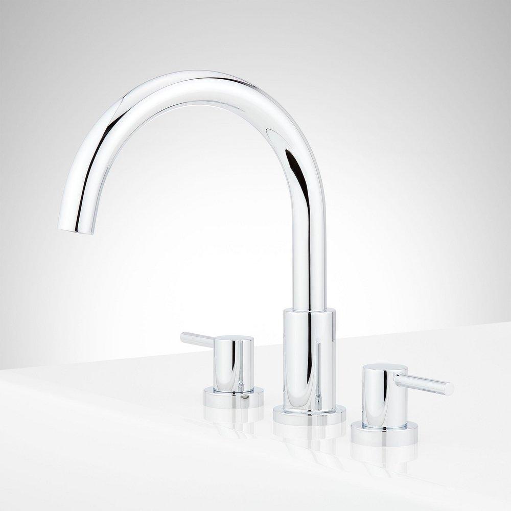 Signature Hardware Chrome Two Handle Roman Tub Filler Faucet (Trim Only) 