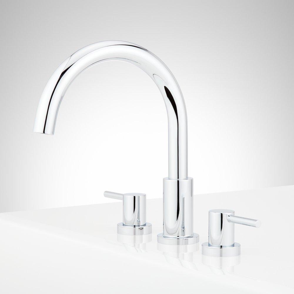Signature Hardware Chrome Two Handle Roman Tub Filler Faucet (Trim Only) 