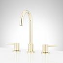 Two Handle Widespread Bathroom Sink Faucet in Polished Brass 