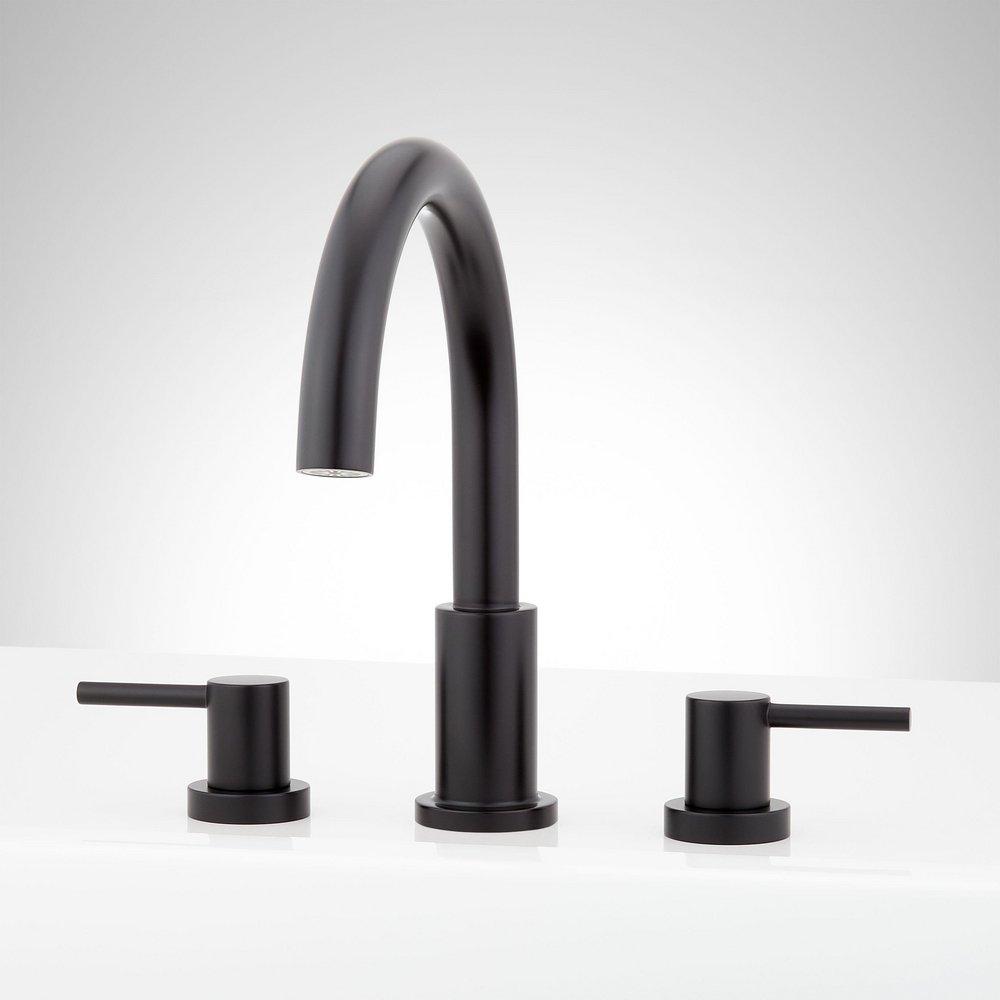 Two Handle Roman Tub Faucet in Matte Black (Trim Only) 