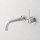 Single Handle Wall Mount Bathroom Sink Faucet in Polished Chrome 