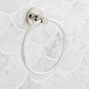 Signature Hardware Brushed Gold Round Closed Towel Ring 