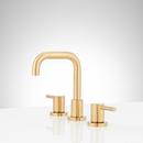 Two Handle Widespread Bathroom Sink Faucet in Brushed Gold 