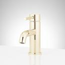 Single Handle Monoblock Bathroom Sink Faucet in Polished Brass