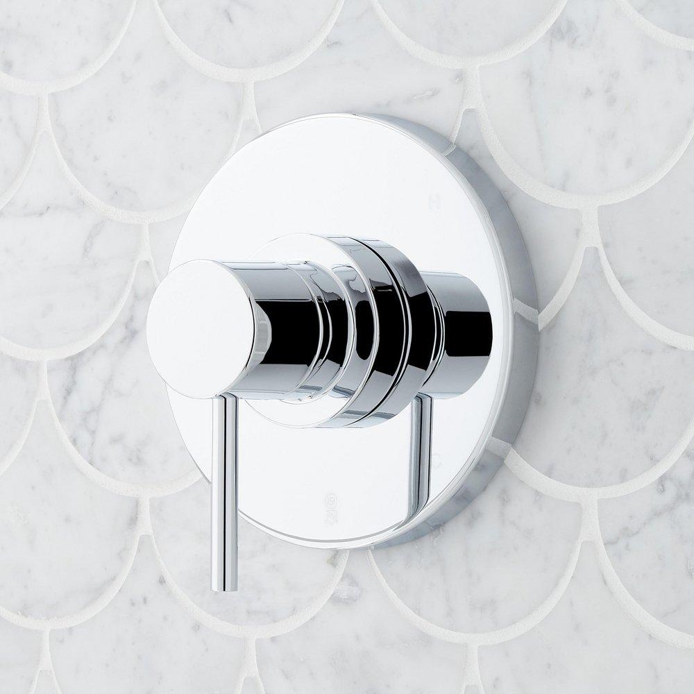 Signature Hardware Chrome Single Handle Single Function Bathtub & Shower Faucet (Trim Only) 