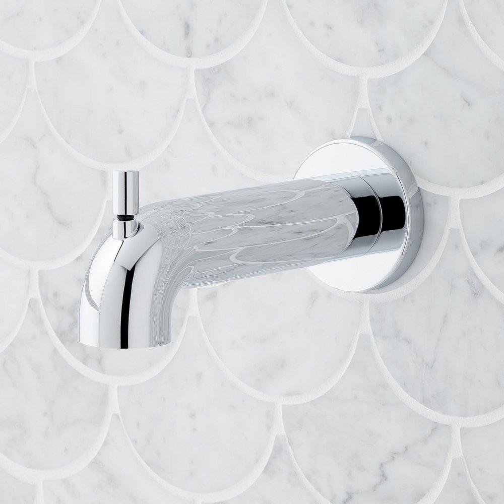 Signature Hardware Chrome Single Handle Single Function Bathtub & Shower Faucet (Trim Only) 
