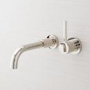 Signature Hardware Brushed Gold Single Handle Wall Mount Bathroom Sink Faucet 