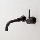 Signature Hardware Brushed Gold Single Handle Wall Mount Bathroom Sink Faucet 