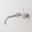 Signature Hardware Brushed Gold Single Handle Wall Mount Bathroom Sink Faucet 
