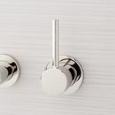 Single Handle Wall Mount Bathroom Sink Faucet in Brushed Gold 