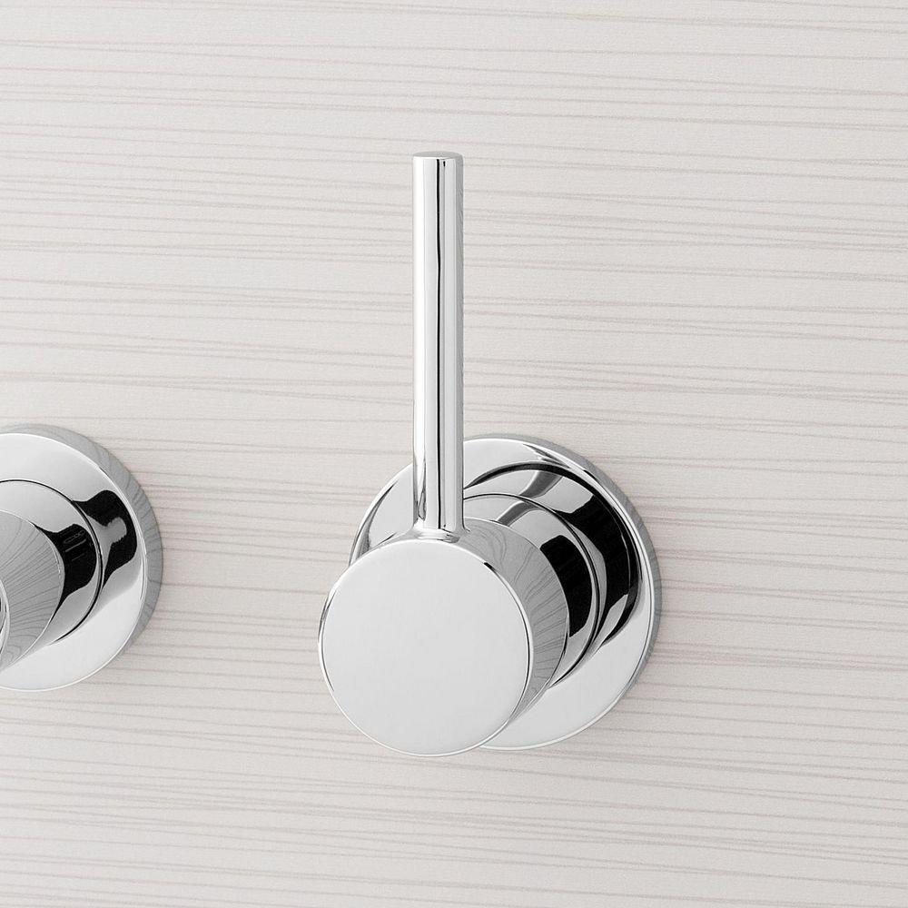 Signature Hardware Brushed Gold Single Handle Wall Mount Bathroom Sink Faucet 