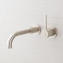 Signature Hardware Brushed Gold Single Handle Wall Mount Bathroom Sink Faucet 