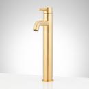 Single Handle Vessel Filler Bathroom Sink Faucet in Brushed Gold 