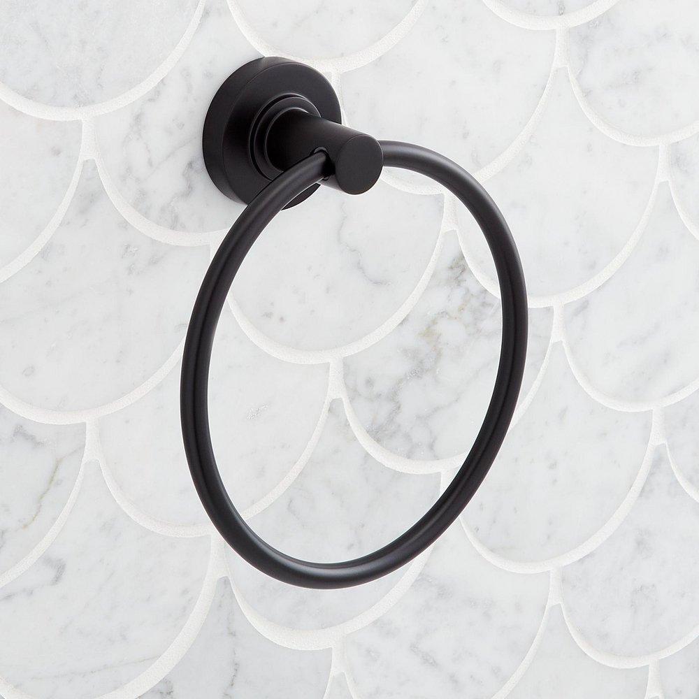 Signature Hardware Nickel Round Closed Towel Ring 