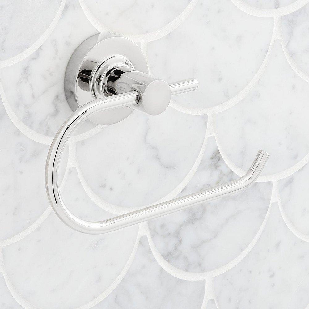 Signature Hardware Matte Black Wall Mount Toilet Tissue Holder 