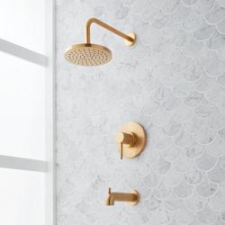 One Handle Single Function Bathtub & Shower Faucet in Brushed Gold