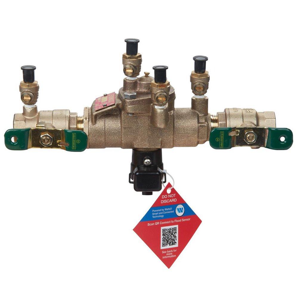 3/4 IN BRONZE REDUCED PRESSURE ZONE ASSEMBLY BACKFLOW PREVENTER QUARTER TURN SHUTOFF VALVES BACKFLOW FLOOD SENSOR 