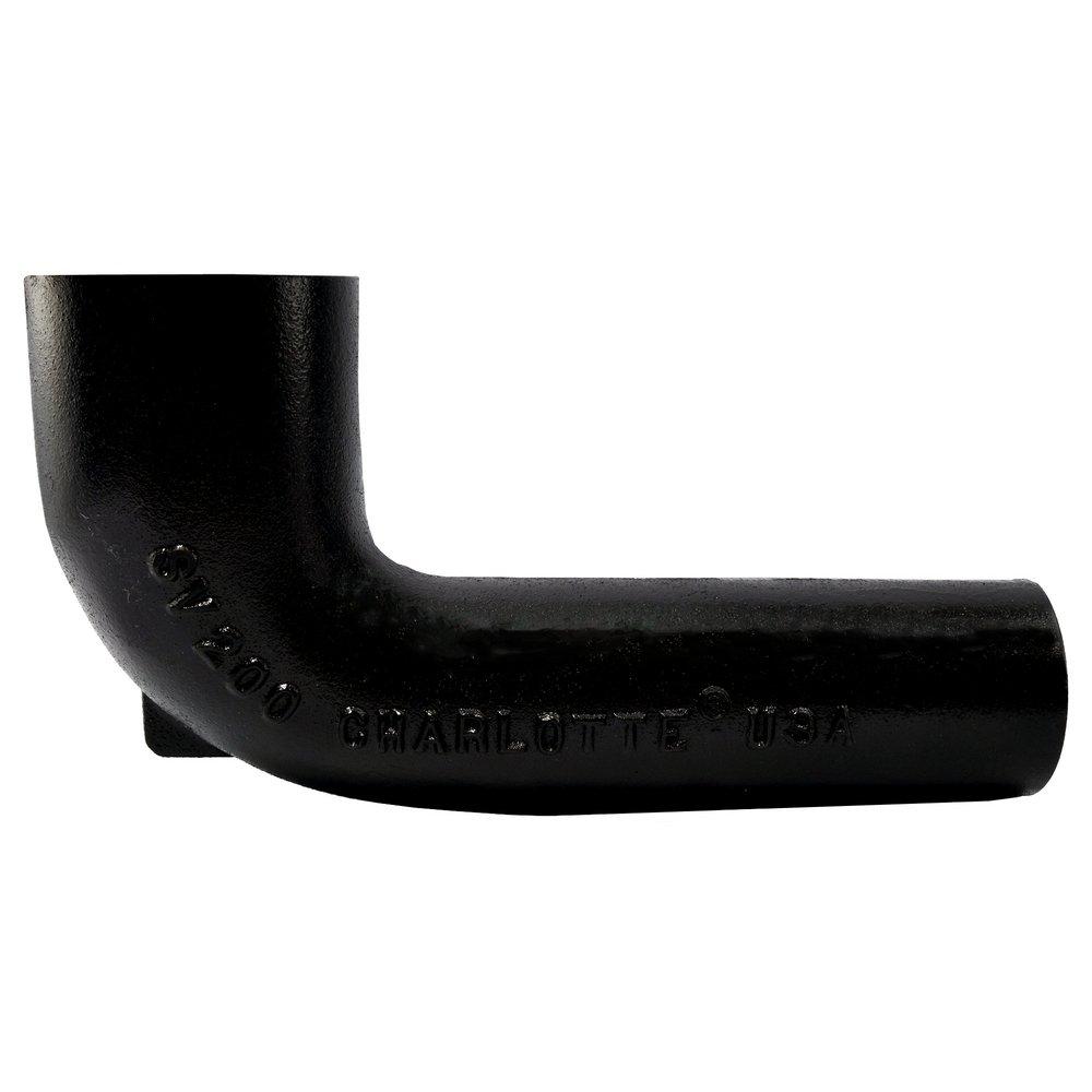 Black 12 in. No-Hub x Spigot Service Cast Iron Plain Closet Bend 
