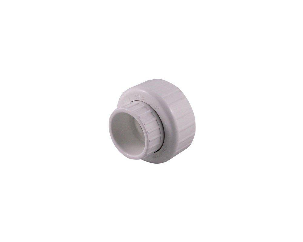 White PVC Schedule 40 Union with Buna O-Ring 