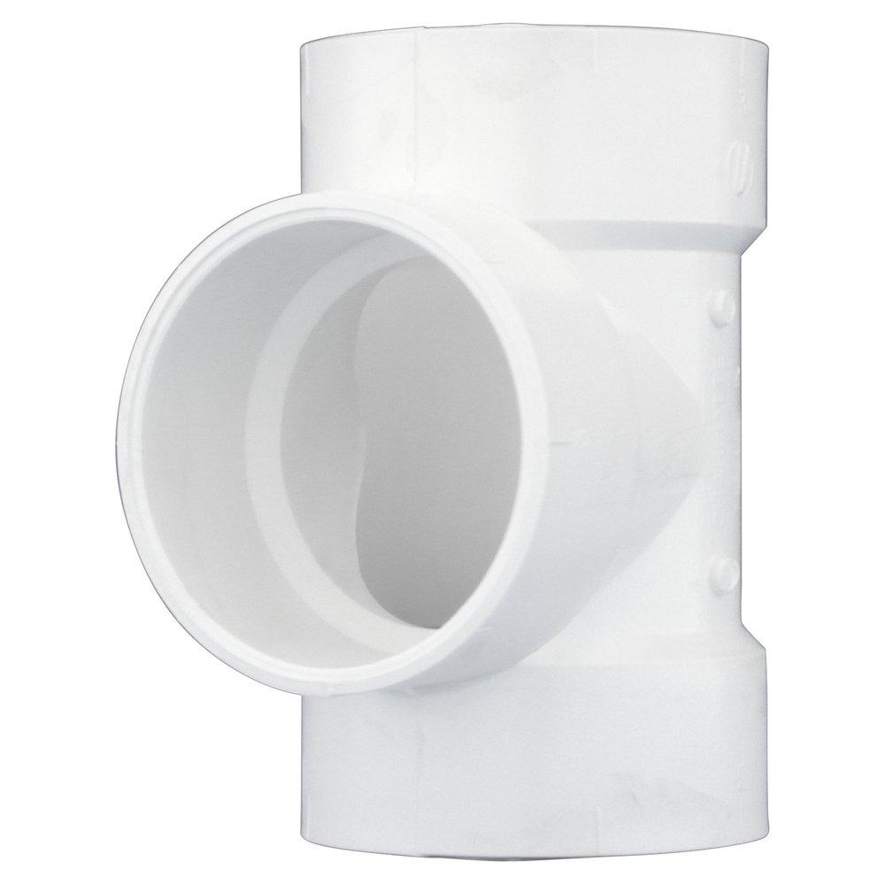 White PVC DWV Vent Tee 