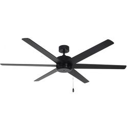 60 in. 6-Blade Indoor Ceiling Fan in Black/Black
