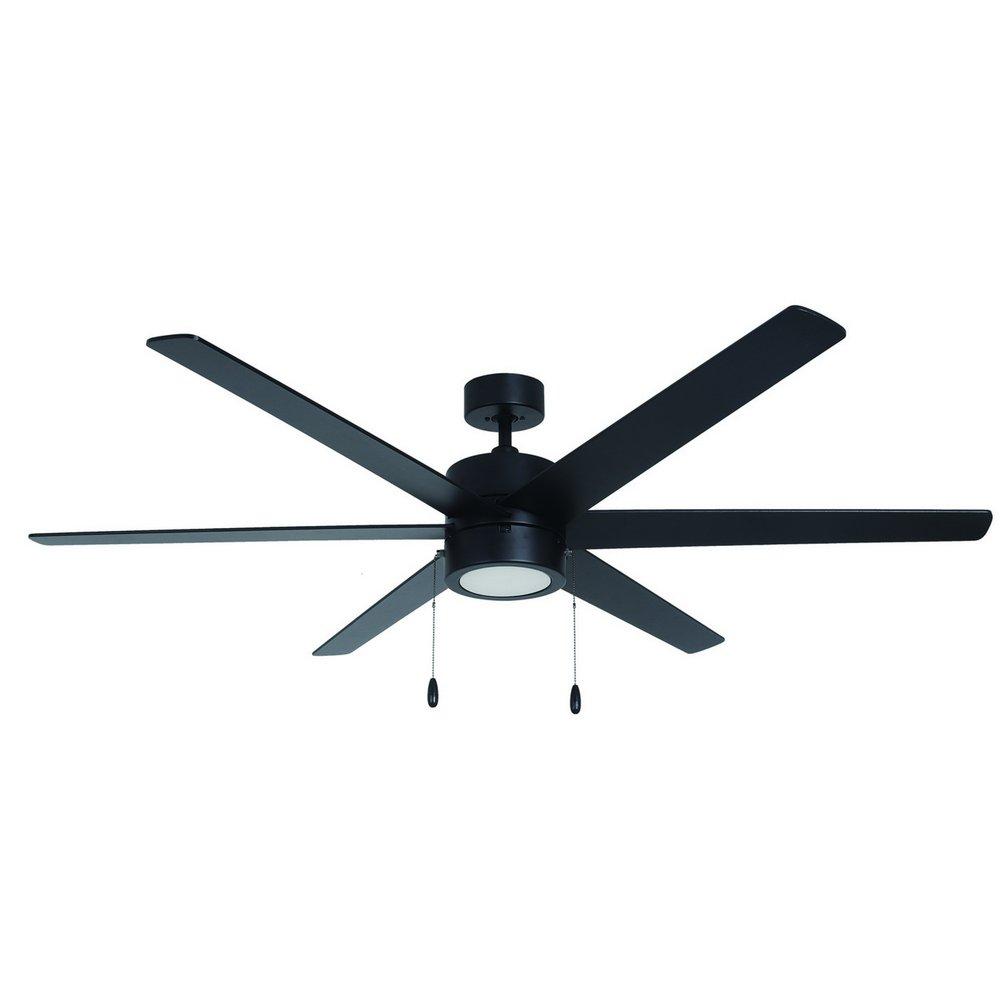 RP Lighting Matte Black 60 in. 6-Blade Indoor Ceiling Fan 