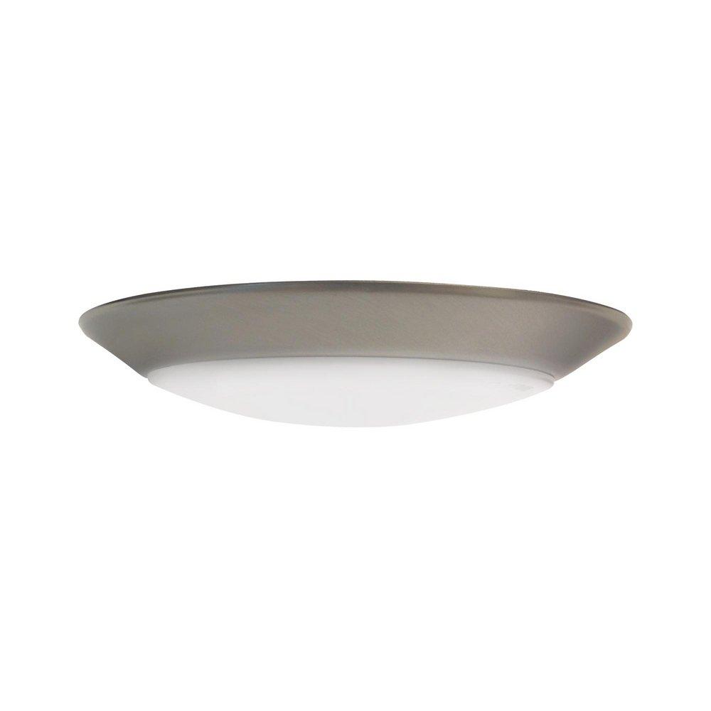 6 in. LED Disc Ceiling Light, Wet Listed in Brushed Nickel 