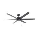 60 in. 6-Blade Indoor Ceiling Fan in Matte Black/Matte Black