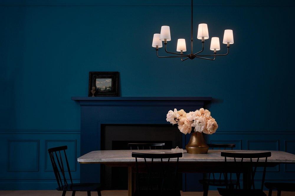 Kichler Lighting Black 25W 6-Light 1-Tier Incandescent Chandelier 