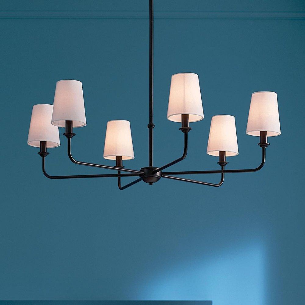 Kichler Lighting Black 25W 6-Light 1-Tier Incandescent Chandelier 