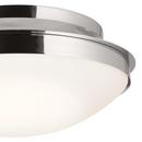 13in. 3-Light Flush Mount Ceiling Fixture in Polished Nickel 