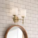 Kichler Lighting Brushed Natural Brass 75W 2-Light Medium E-26 Vanity Fixture 