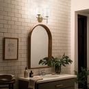 Kichler Lighting Brushed Natural Brass 75W 2-Light Medium E-26 Vanity Fixture 