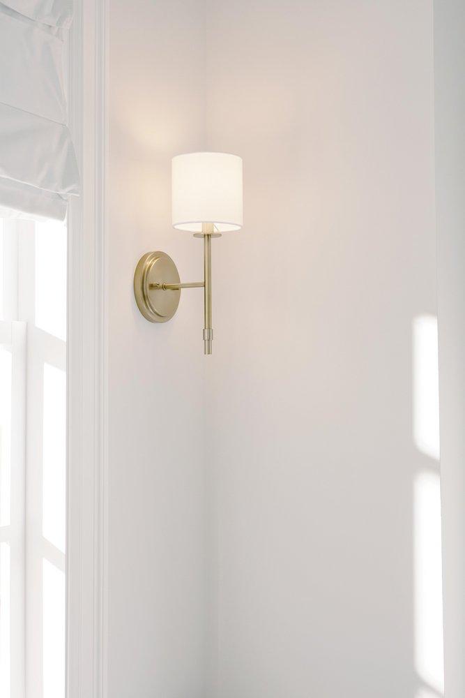 Kichler Lighting Brushed Natural Brass 40W 1-Light 14 in. Wall Sconce 