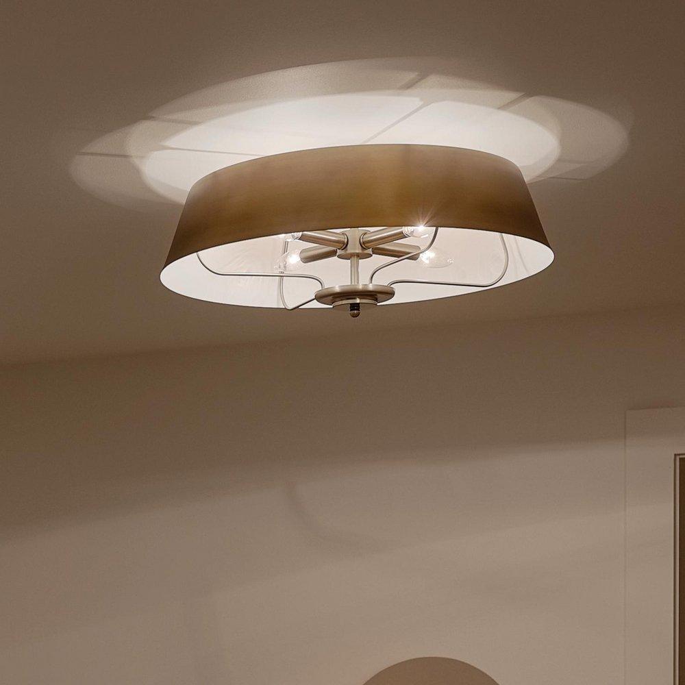 Kichler Lighting Brushed Natural Brass 60W 4-Light Candelabra E-12 Incandescent Pendant Light 