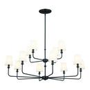 25W 12-Light Chandelier in Black