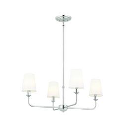 25W 4-Light 1-Tier Incandescent Chandelier in Polished Nickel