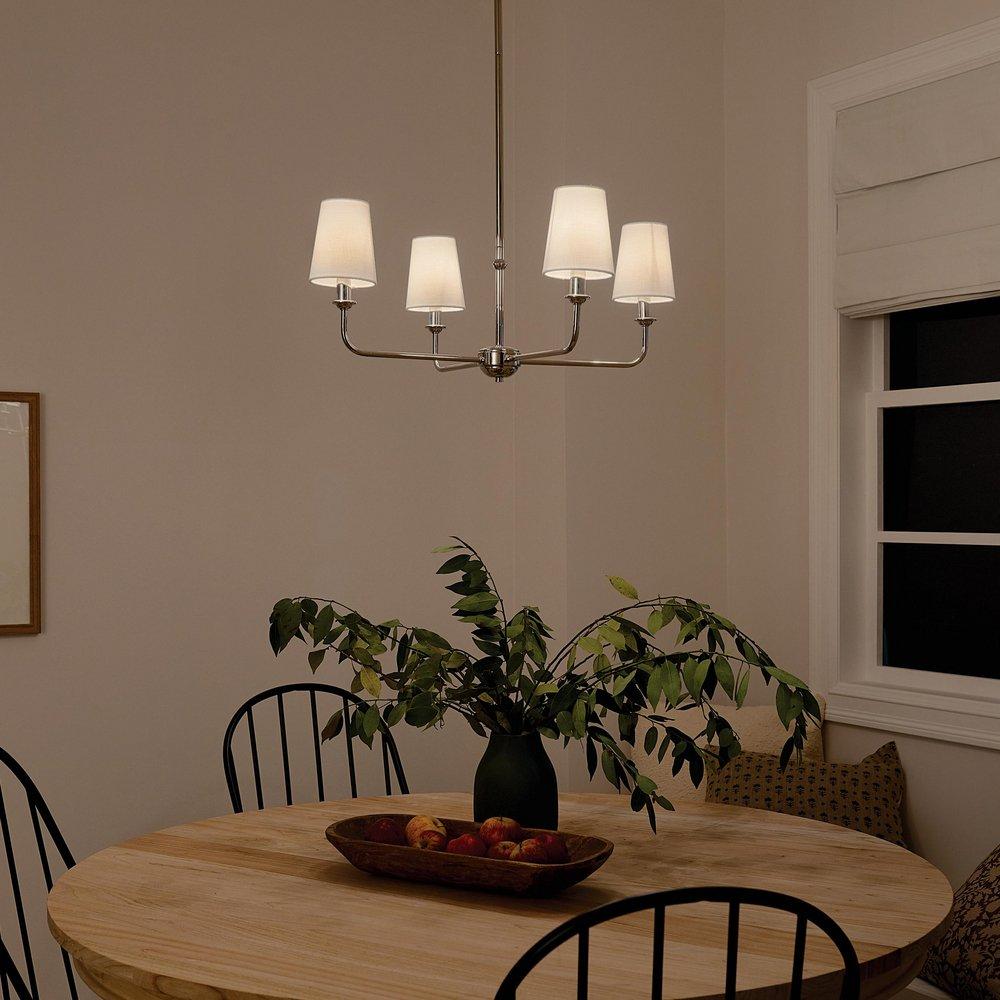Kichler Lighting Polished Nickel 25W 4-Light 1-Tier Incandescent Chandelier 