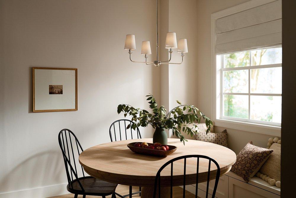 Kichler Lighting Polished Nickel 25W 4-Light 1-Tier Incandescent Chandelier 