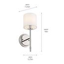 Kichler Lighting Polished Nickel 40W 1-Light 14 in. Wall Sconce 