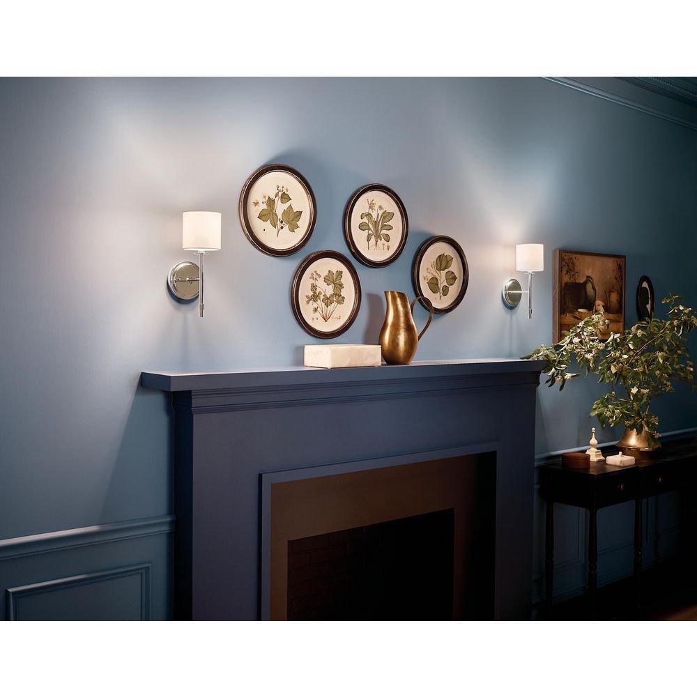 Kichler Lighting Polished Nickel 40W 1-Light 14 in. Wall Sconce 